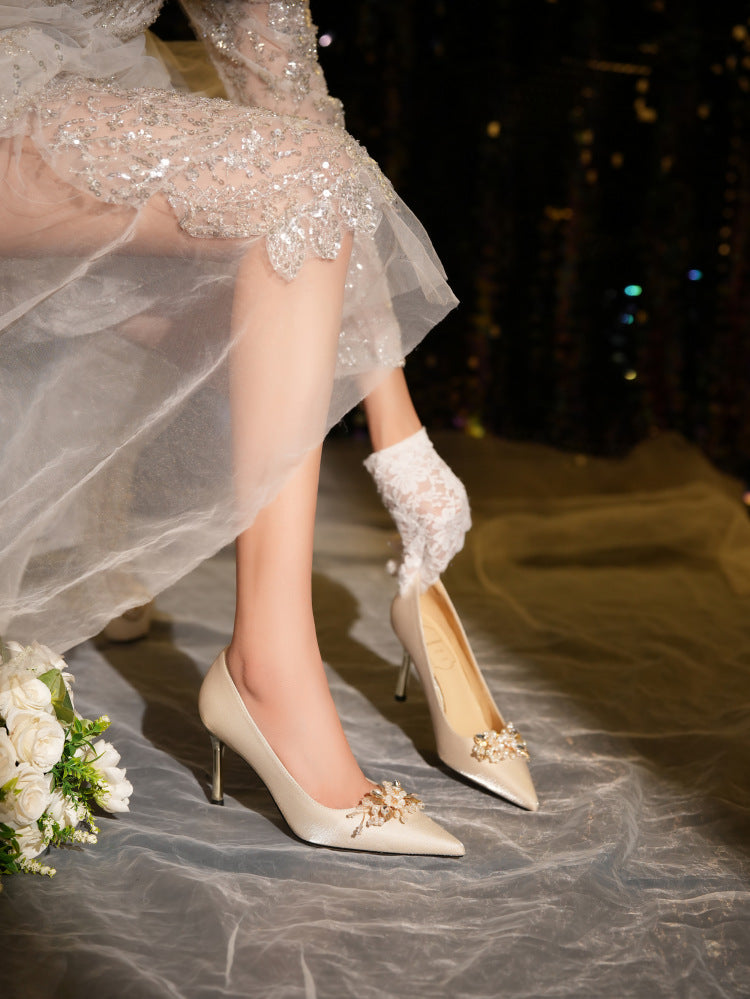 Jimmy Choo | Shoes | Jimmy Choo Dahl Bridal White Embellished 25 Pumps |  Poshmark
